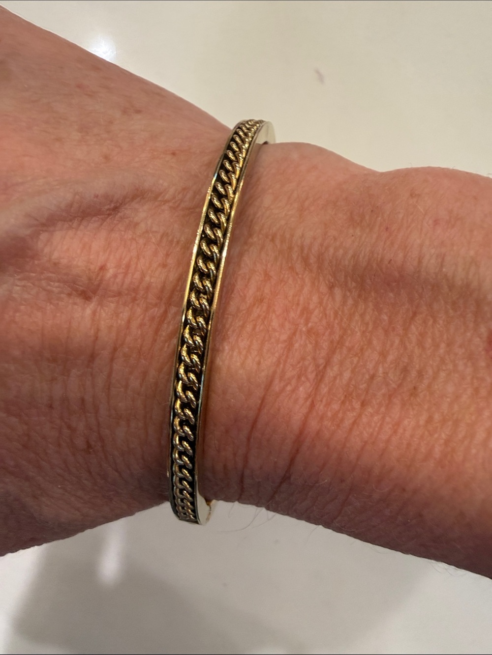Michael Kors Gold Tone Twisted Bangle - Women Jewelry vintage looking